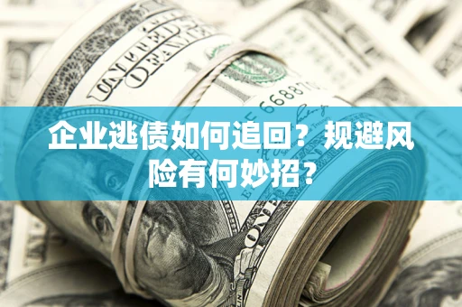 济南企业逃债如何追回？规避风险有何妙招？