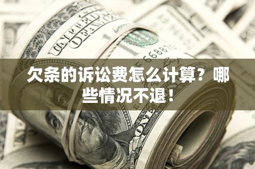 济南欠条的诉讼费怎么计算？哪些情况不退！