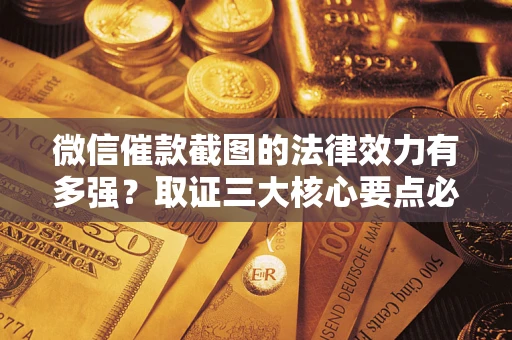 济南微信催款截图的法律效力有多强？取证三大核心要点必须知道！