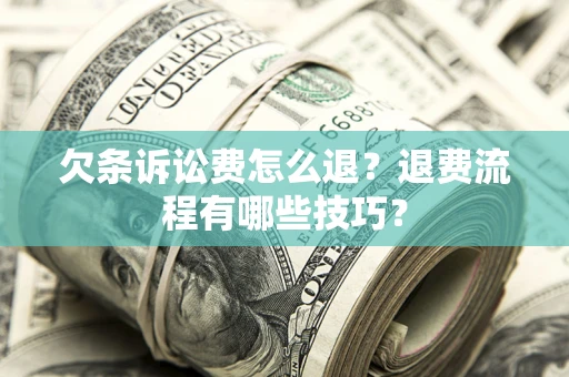 济南欠条诉讼费怎么退？退费流程有哪些技巧？