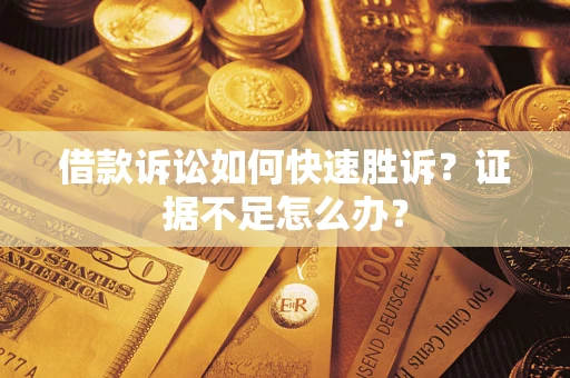 济南借款诉讼如何快速胜诉？证据不足怎么办？