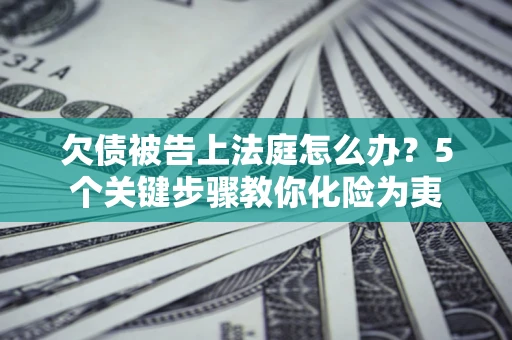 济南欠债被告上法庭怎么办？5个关键步骤教你化险为夷