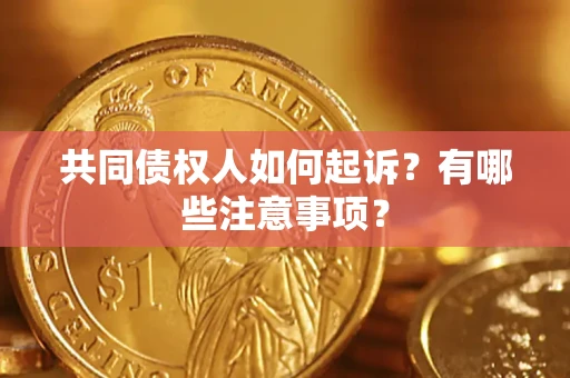 济南共同债权人如何起诉？有哪些注意事项？